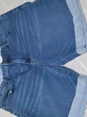 4/$25 Deal! Parasuco Women's Blue Cuffed Denim Shorts